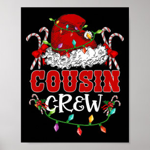 Cousin Crew Family Group Matching Christmas Lights Poster