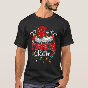 Cousin Crew Family Group Matching Christmas Lights T-Shirt