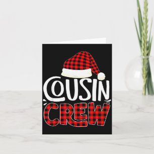 Cousin Crew Family Group Matching Christmas Pajama Card