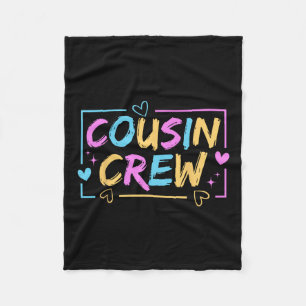 Cousin Crew Family Matching Cousin Boys Girls Kids Fleece Blanket