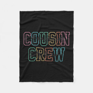 Cousin Crew Family Matching Cousin Boys Girls Kids Fleece Blanket