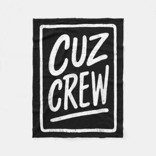 Cousin Crew Family Matching Funny Cousin Squad Tee Fleece Blanket