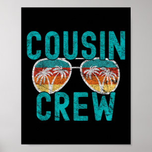 Cousin Crew Family Vacation Summer Vacation Beach Poster