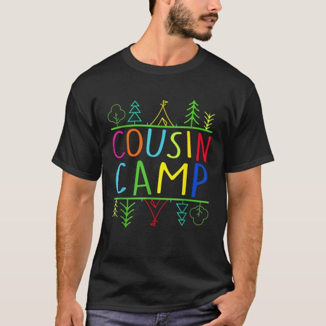 Cousin Crew Funny Summer Vacation Camping Crew  T-Shirt (Front)