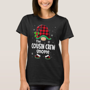 Cousin crew Gnome Buffalo Plaid Christmas Matching T-Shirt