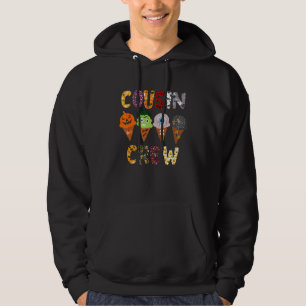 Cousin Crew Halloween Horror Ice Cream Pumpkin Fac Hoodie
