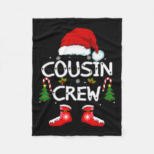 Cousin Crew Kids Cousins Christmas Family Matching Fleece Blanket