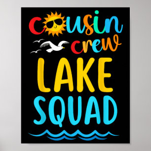 Cousin Crew Lake Squad 2024 Summer Vacation Family Poster