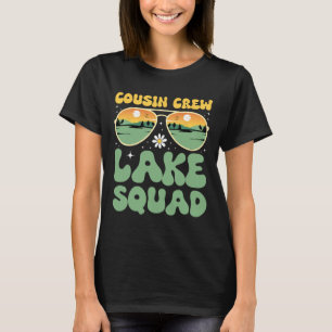 Cousin Crew Lake Squad Sunset Family Camping Summe T-Shirt