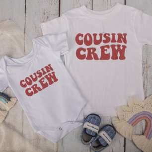 Cousin Crew   Maroon Matching Family Baby T-Shirt