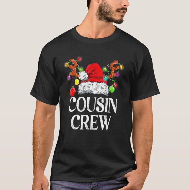 Cousin Crew Matching Family Christmas Cute Xmas Ha T-Shirt (Front)
