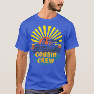 Cousin Crew Pontoon boat Summer Retro Sunset Lake  T-Shirt
