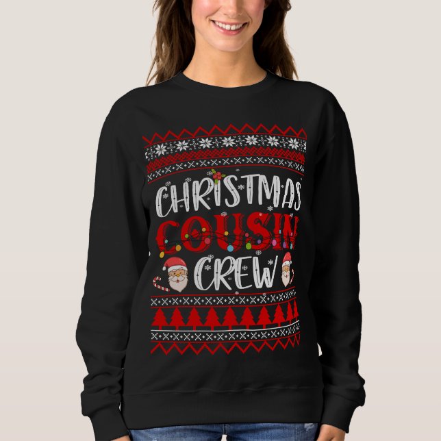 Cousin Crew Pyjamas Christmas Ugly Xmas Matching Sweatshirt (Front)