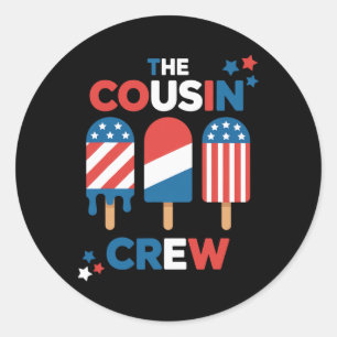 Cousin Crew Pyjamas Kids Girls Toddler Matching 4t Classic Round Sticker