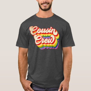Cousin Crew Rainbow Colour For Boys Girls Kids T-Shirt