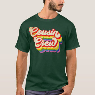 Cousin Crew Rainbow Colour For Boys Girls Kids  T-Shirt
