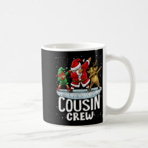 Cousin Crew Santa Elf Dabbing Matching Family Chri Coffee Mug
