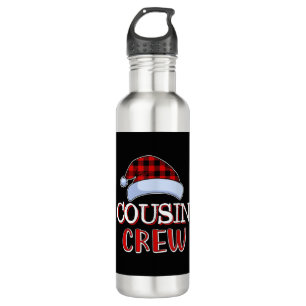 Cousin Crew Santa Family Matching Christmas Pajama 710 Ml Water Bottle