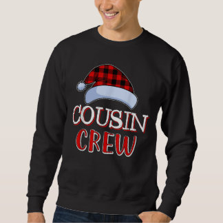 Cousin Crew Santa Family Matching Christmas Pajama Sweatshirt