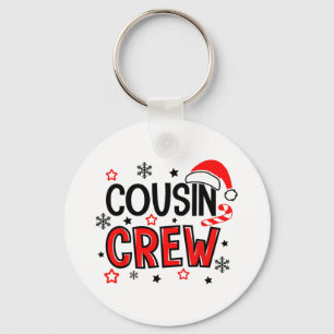 Cousin Crew Santa Hat Xmas Funny Christmas Matchin Key Ring