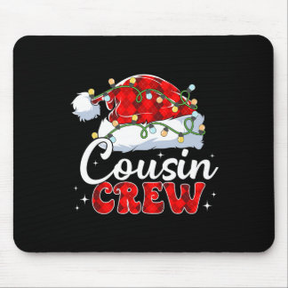 Cousin Crew Santa Hat Xmas Lights Merry Christmas  Mouse Pad