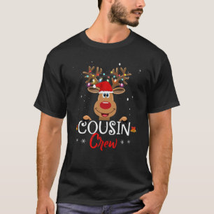 Cousin Crew Santa Reindeer Xmas Funny Christmas Pa T-Shirt