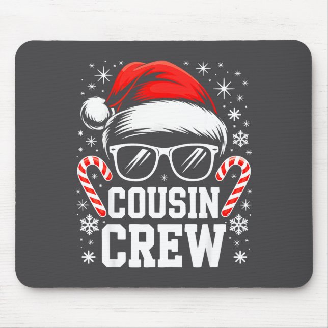 Cousin Crew Shirt Adults Kids Matching Christmas G Mouse Pad (Front)