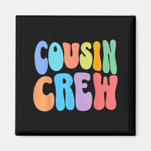 Cousin Crew Shirts Colourful Photoshoot Family Magnet