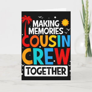 Cousin Crew Summer Vacation Beach Family Trips Mat Card