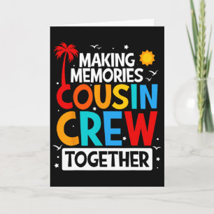 Cousin Crew Summer Vacation Beach Family Trips Mat Card