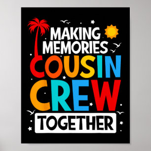 Cousin Crew Summer Vacation Beach Family Trips Mat Poster
