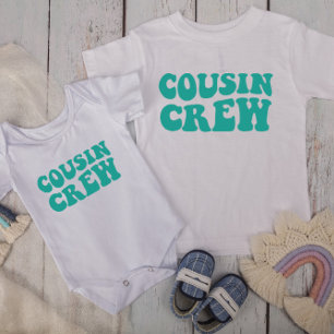 Cousin Crew   Teal Matching Family Baby T-Shirt