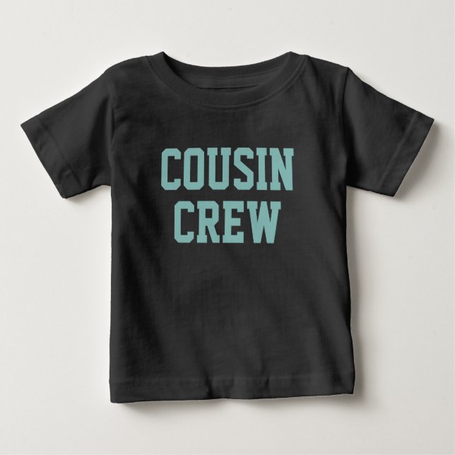 Cousin Crew | Teal Matching Kids Baby T-Shirt (Front)