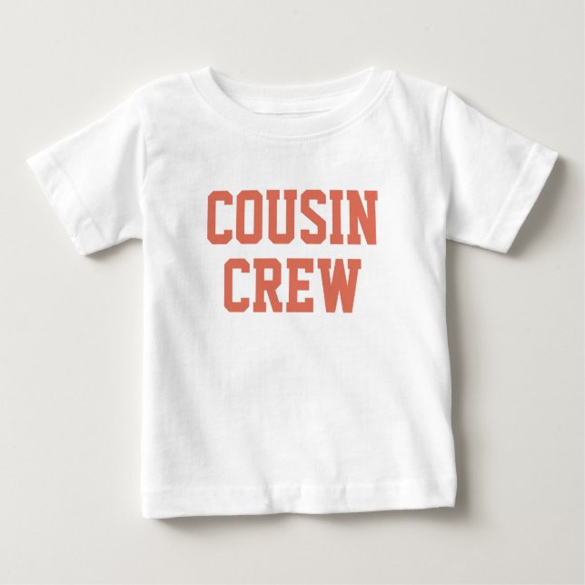 Cousin Crew | Terracotta Matching Kids Baby T-Shirt (Front)