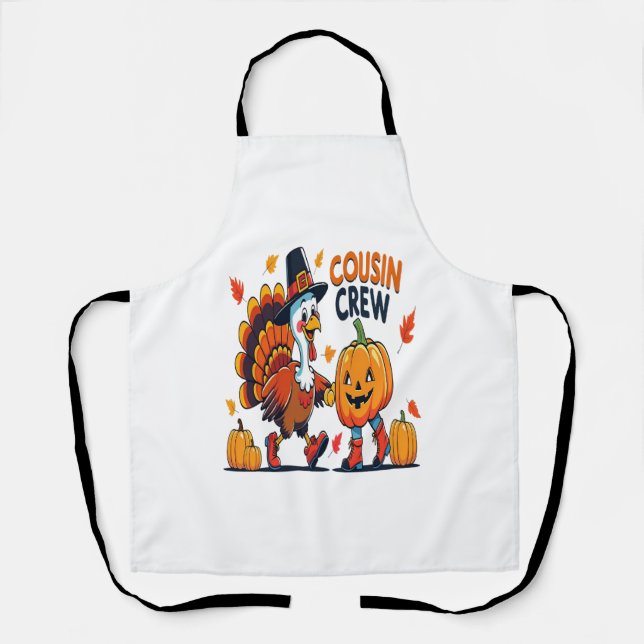 Cousin Crew Thanksgiving Pumpkin Apron (Front)