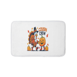 Cousin Crew Thanksgiving Pumpkin Bath Mat
