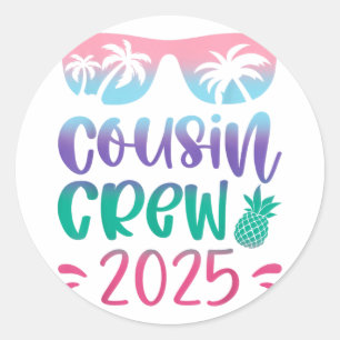 Cousin Crew Trip 2025 Summer Family Reunion Weeken Classic Round Sticker