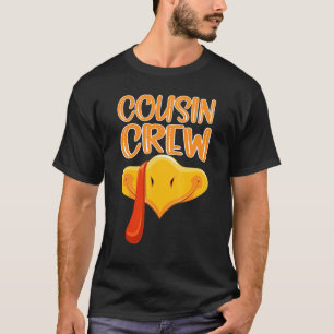 Cousin Crew Turkey Cute Matching Family Thanksgivi T-Shirt