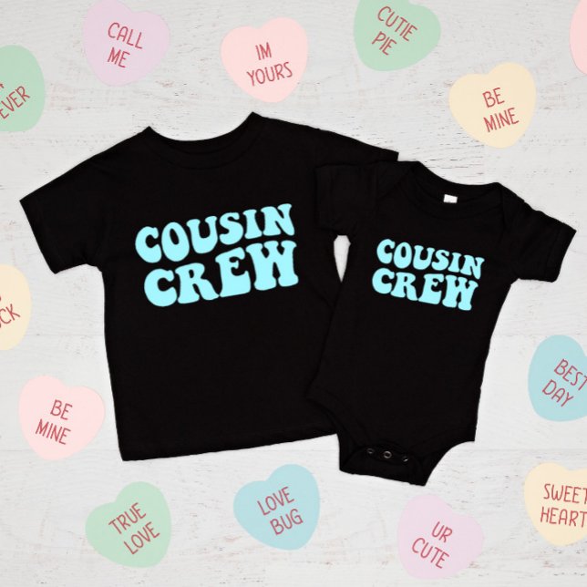 Cousin Crew | Turquoise Matching Family Baby T-Shirt (Creator Uploaded)