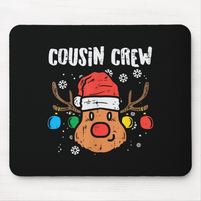 Cousin Crew Xmas Pjs Matching Christmas Pyjamas Fo Mouse Pad (Front)
