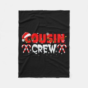 Cousin Crew Xmas Tree Matching Kids Family Group F Fleece Blanket