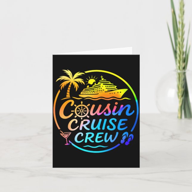 Cousin Cruise Crew Trocal Summer Vacation Matching Card (Front)