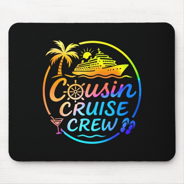 Cousin Cruise Crew Trocal Summer Vacation Matching Mouse Pad (Front)