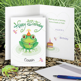 Cousin Cute Birthday Frog Card