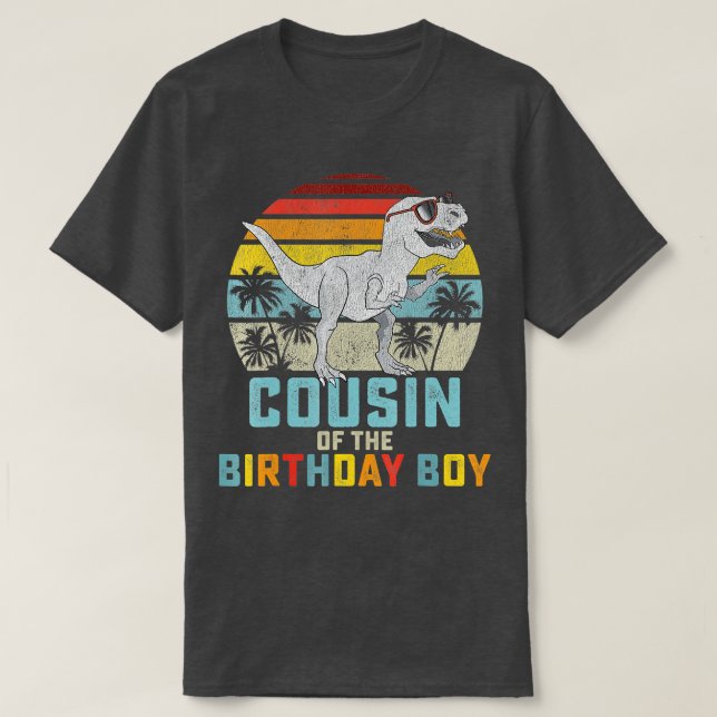 Cousin Dinosaur Boy of the Birthday Boy Matching F T-Shirt (Design Front)