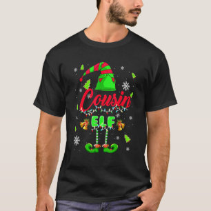 Cousin Elf Christmas Trees Lights Elf Costume Cous T-Shirt