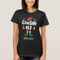 Cousin elf family matching christmas clothing name