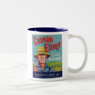 Cousin Elmer Vegetables Two-Tone Coffee Mug