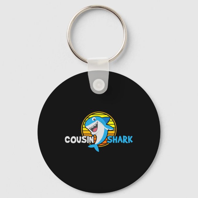 Cousin Gift Shark Lover  Key Ring (Front)