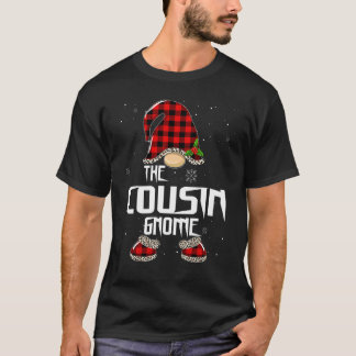 Cousin Gnome Buffalo Plaid Matching Family Christm T-Shirt